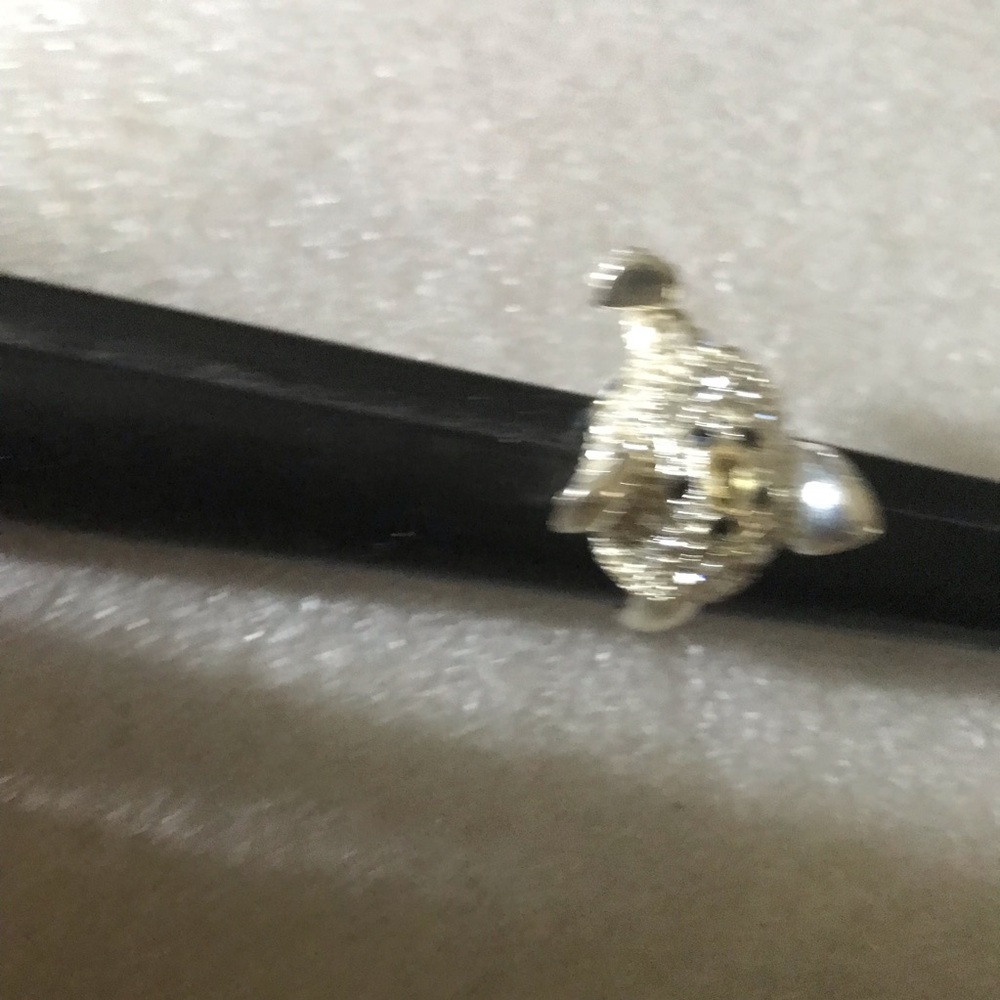 Silver Elephant Charm Ring with Pearl Accent